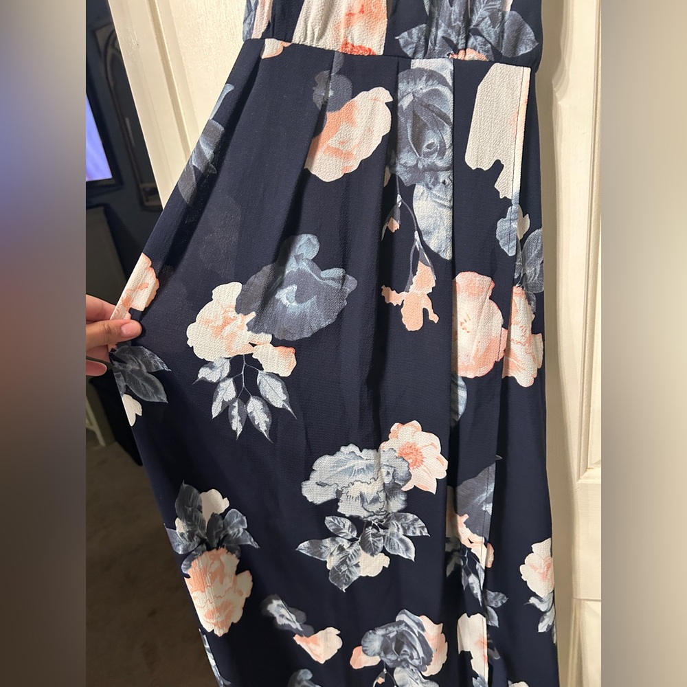 SIMPLEE Women Backless V Neck Floral Split Maxi Dress, Size M boho beach stretch - Picture 6 of 9